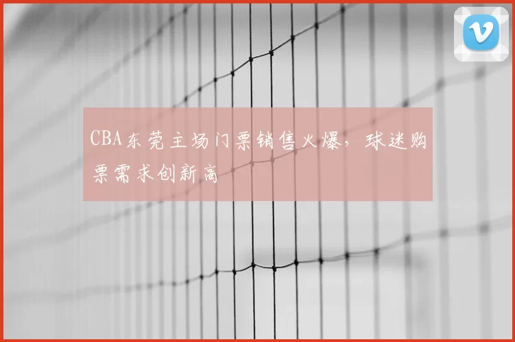 CBA东莞主场门票销售火爆，球迷购票需求创新高